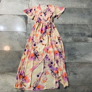 Floral wrap dress
